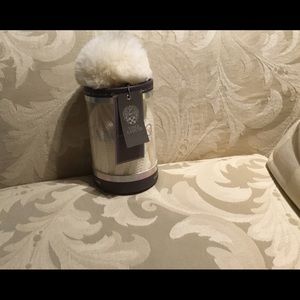 NWT Vince Camuto Faux Fur Pom Beanie - Ivory - One Size